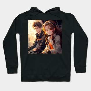 Bike Adventure Couple Hoodie